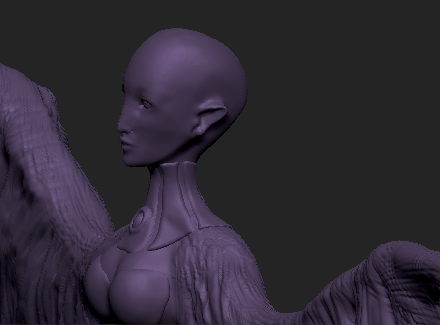 monster girl woman model 3D Zbrush wings demon angel harpy valkyrie Phoenix