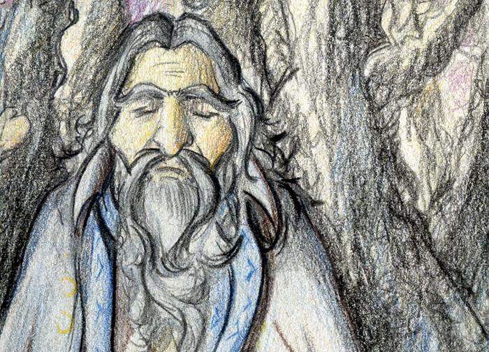 hobbit gandalf Peter Jackson acuarela lapiz Tolkien draws Gollum