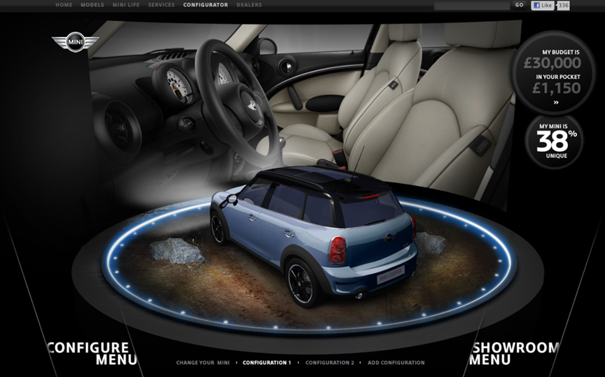 MINI hi-res relaunch pitch Website configurator car automotive  