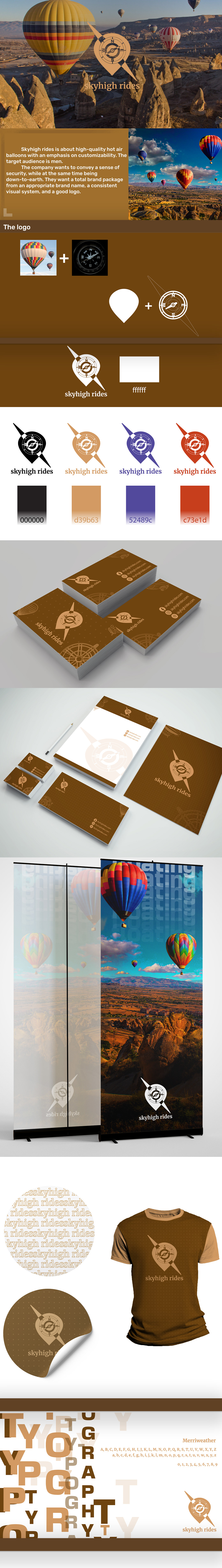 Brand Design design hot air balloon identidade visual identity logo Nature SKY Travel visual identity
