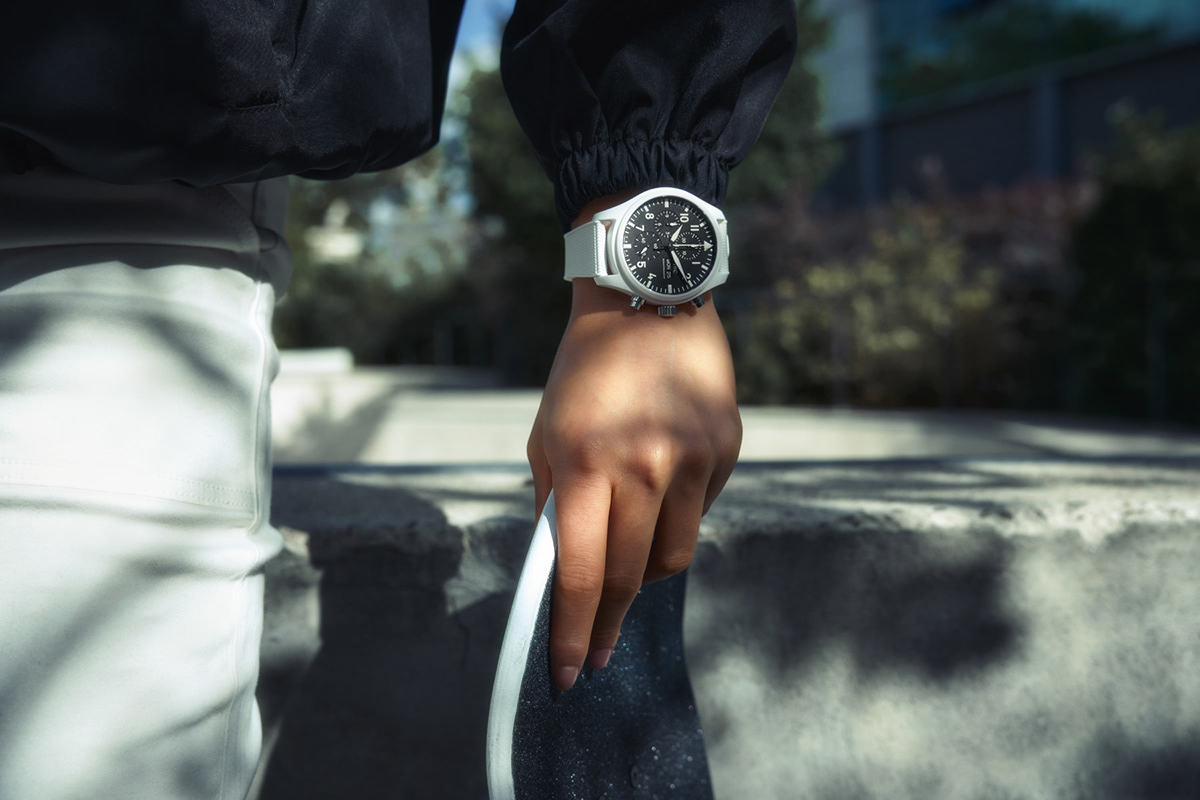 35mm eileen gu IWC Paris potrait skatepark streetstyle luxury watch