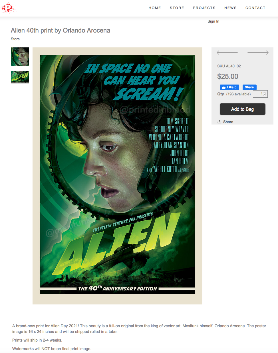 alien Illustrator mexifunk movie poster orlando arocena PrintedinBlood vector vectorart