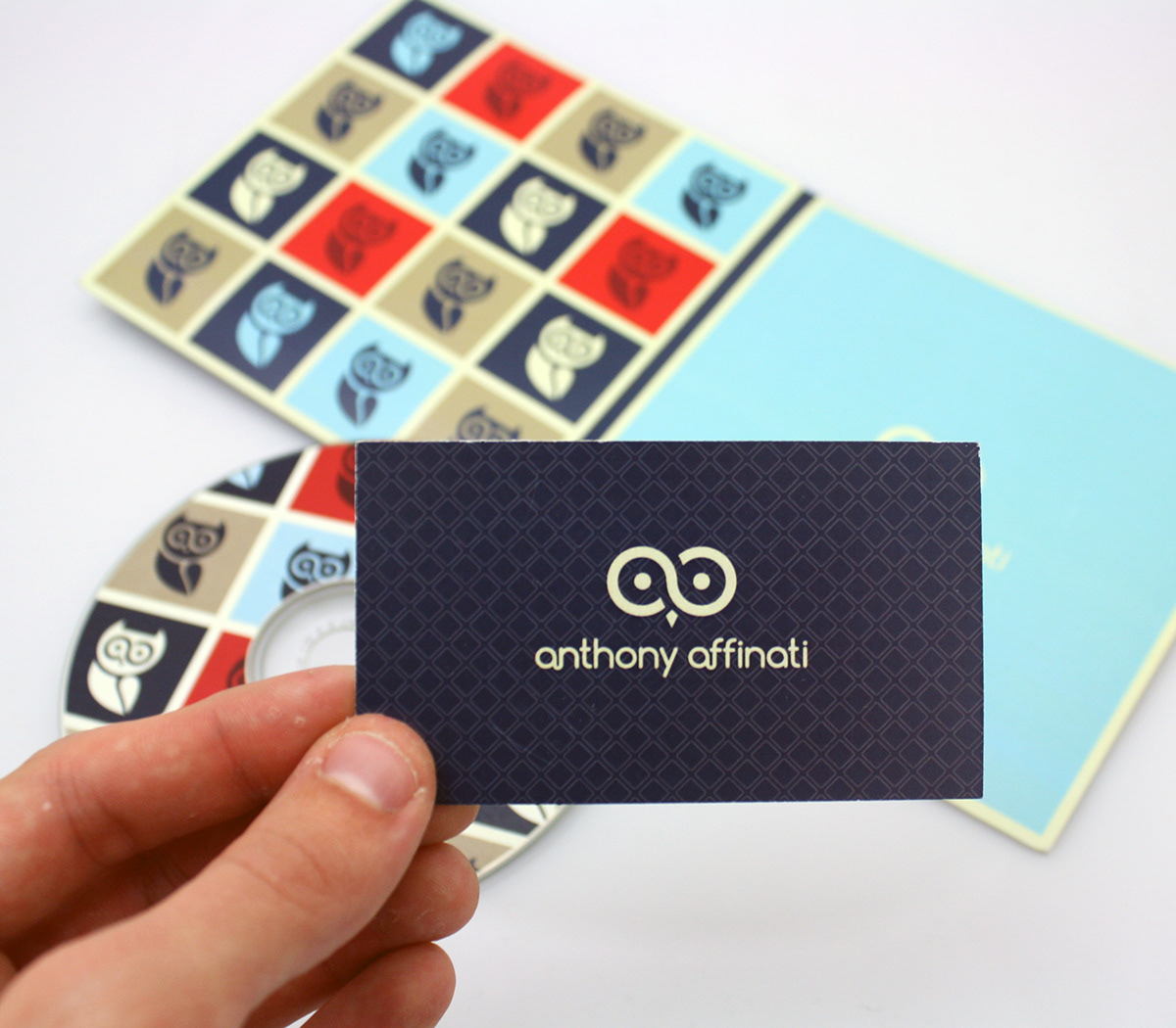 Promotional Packet Anthony Affinati business card cd owls