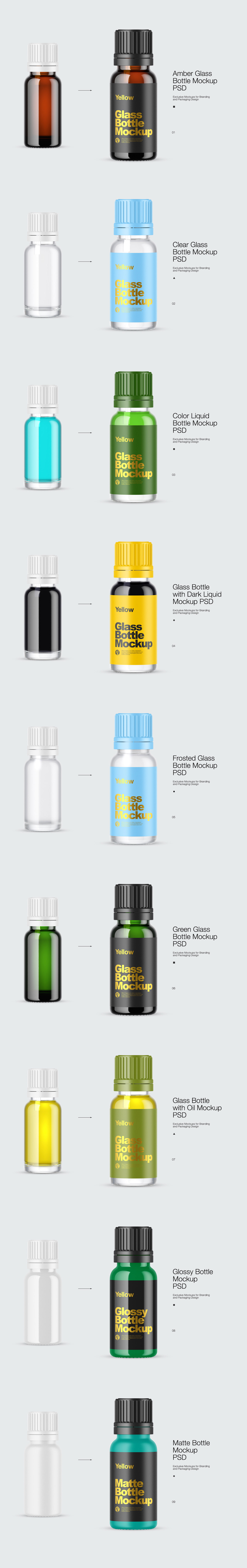 Download Cosmetic Bottles Mockups On Behance Yellowimages Mockups