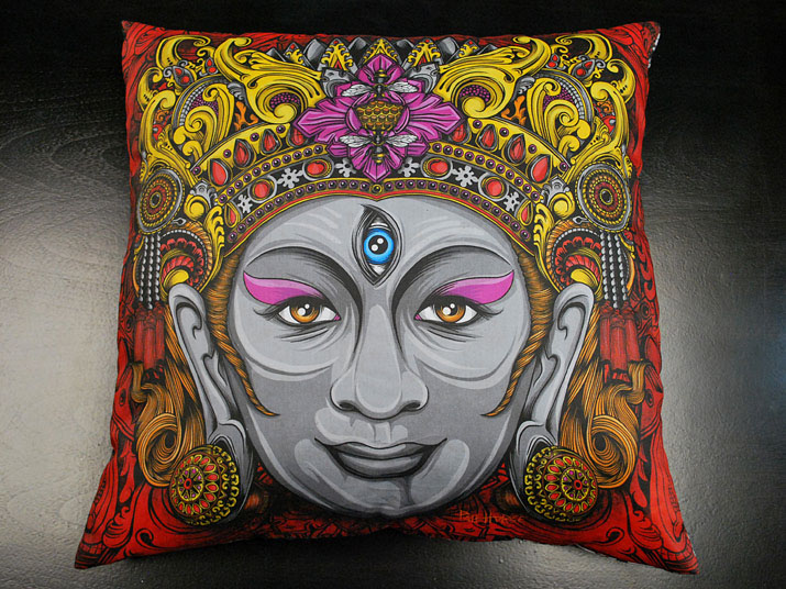 Balinese mask t-shirt art pillow gallery asian