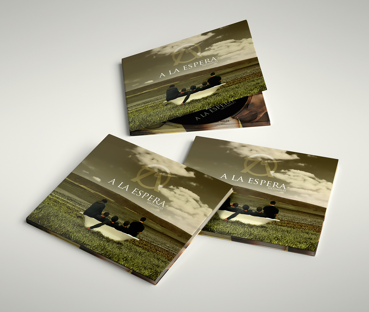 cover design David Palau siete males  aurha studios  divertimento Packaging CD music iwatch