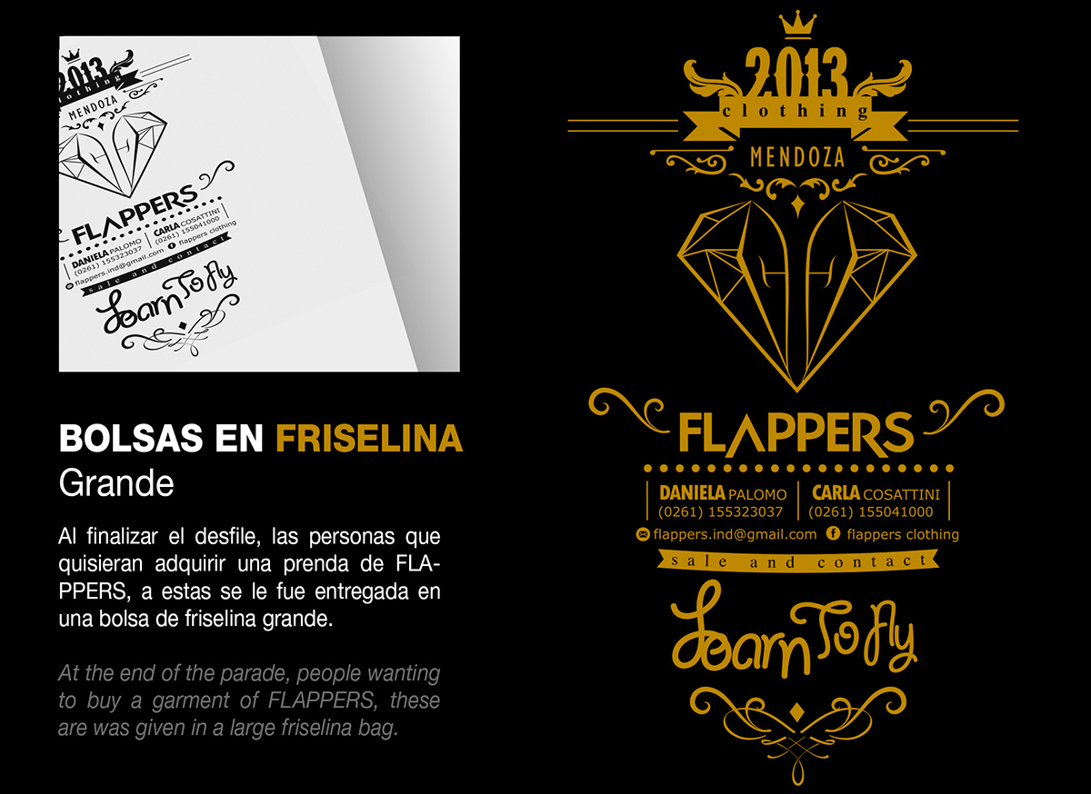 indumentaria clothes logo marca Ropa flappers DANCE   flyer brand