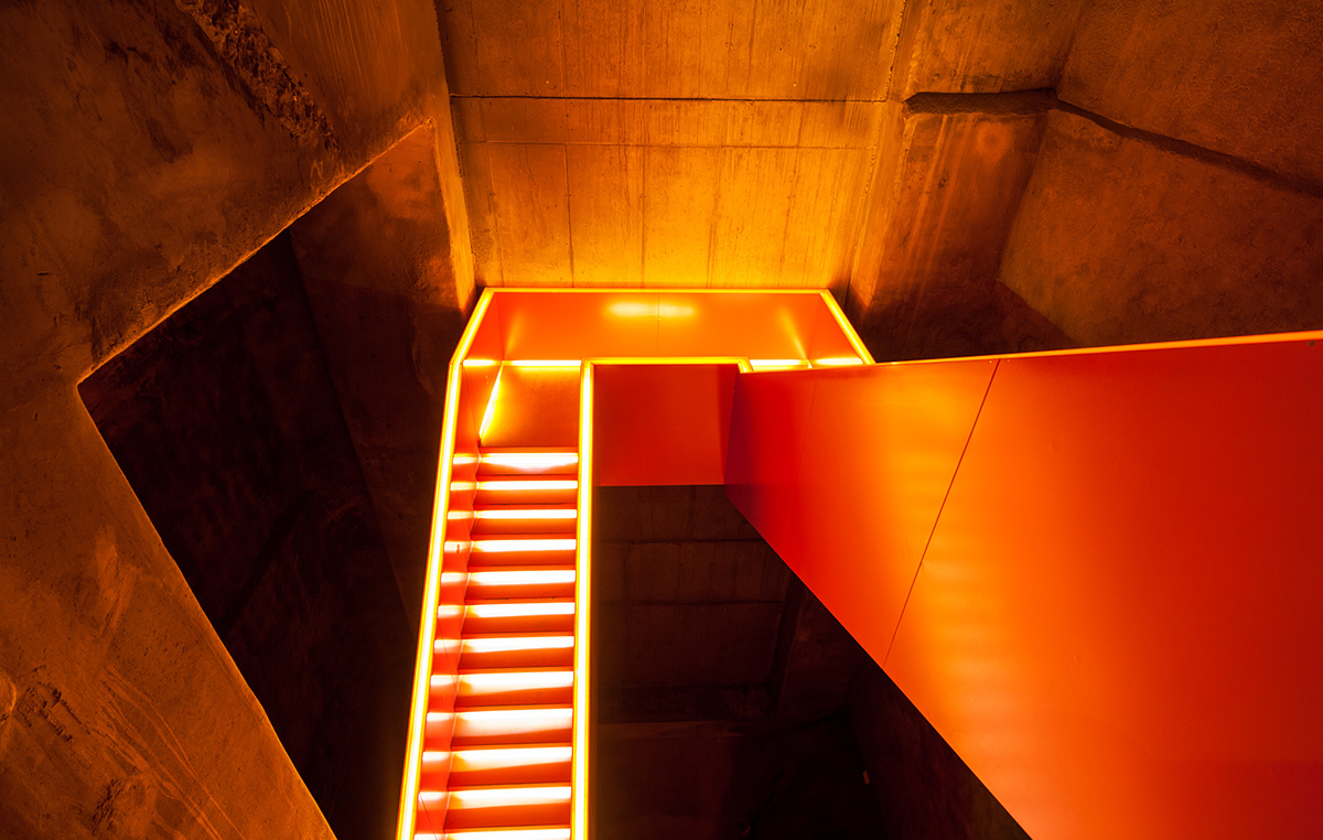 ruhr museum zollverein essen germany industrial revolution Interior orange modern UNESCO Landmark