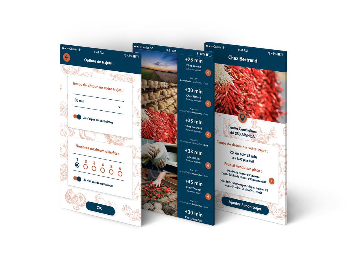 UI ux Webdesign design mobile Food  Website Travel france