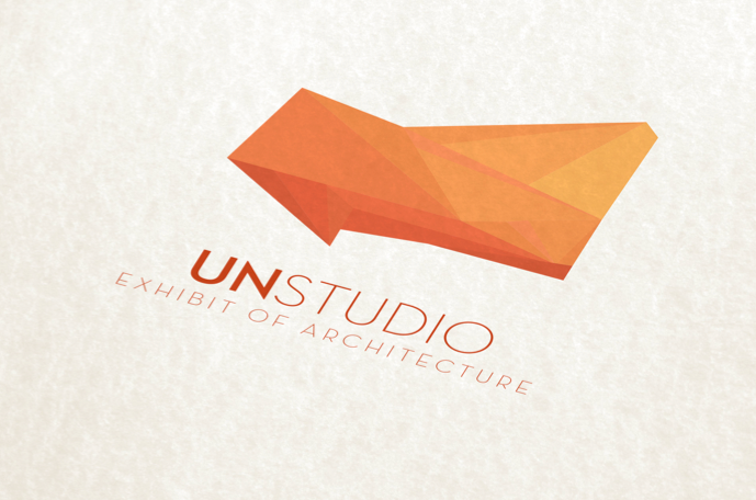 architect UNStudio Triangles orange exhibit Invitation origami  bus banner ad geometry moma