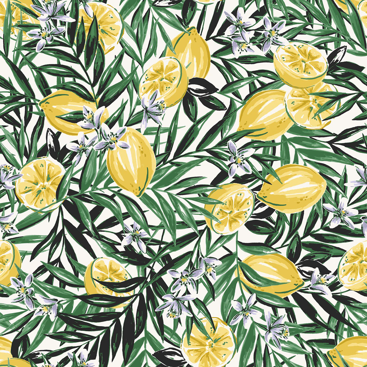 fashion print pattern print Fruit conversational surface design watercolor sketch Textiles