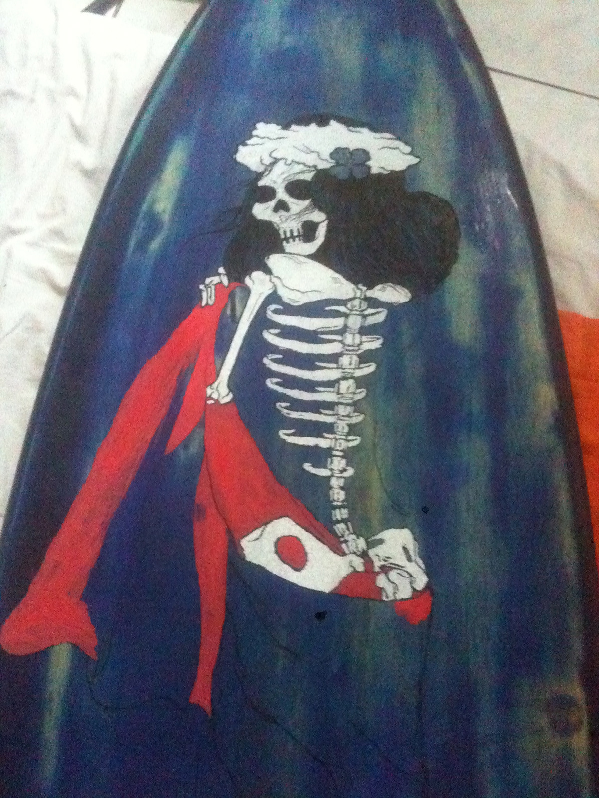 Surf Board skull vahine Le Duc DSVC