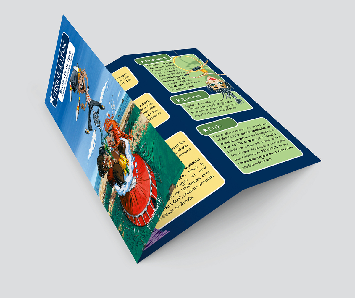 Adobe Portfolio Circus children sea color leaflet