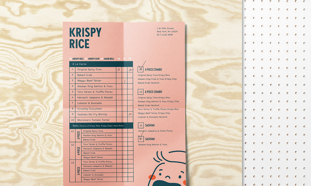 brand Brand Design brand identity branding  Identity Design logo restaurant Restaurant Identity Sushi krispy rice