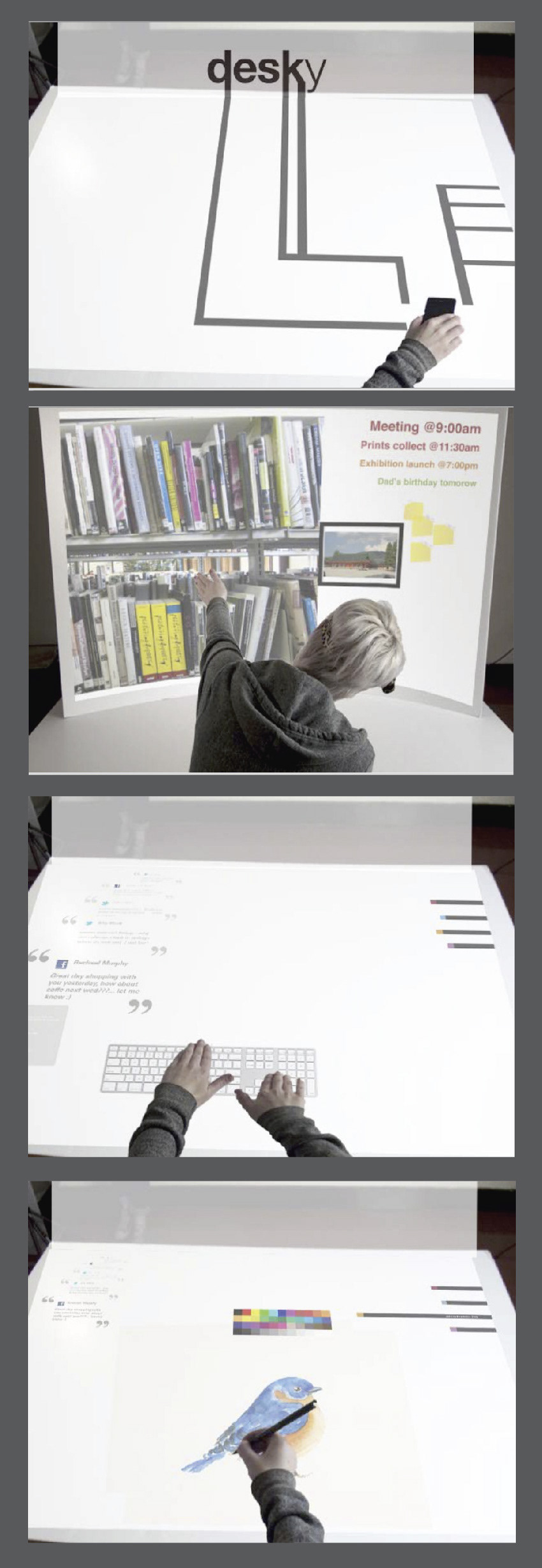 interactive desk interactive workspace  digital