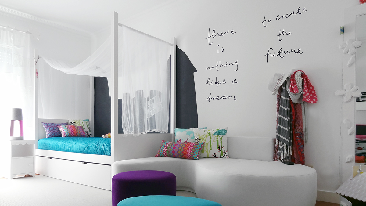 Adobe Portfolio Girl's Room bedroom lacquered bombaamor  modular furniture girl's office