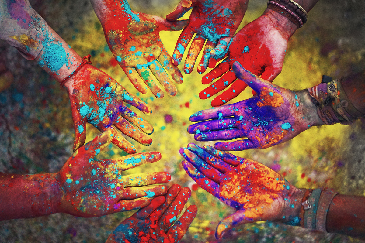 India holi color dust photo holy festival