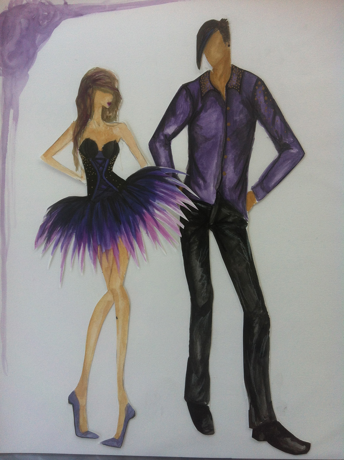 #Menswear  #womenswear #lifestyle #couples #collection #daytonight #illustration #blue   #purple #sportswear   #stracrossed #Lovers #Design #Watercolor #fashionillustration
