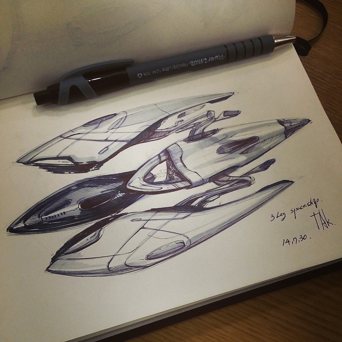 sketch sketchbook note concept art concept concept design robot Aircraft spaceship SF pen
