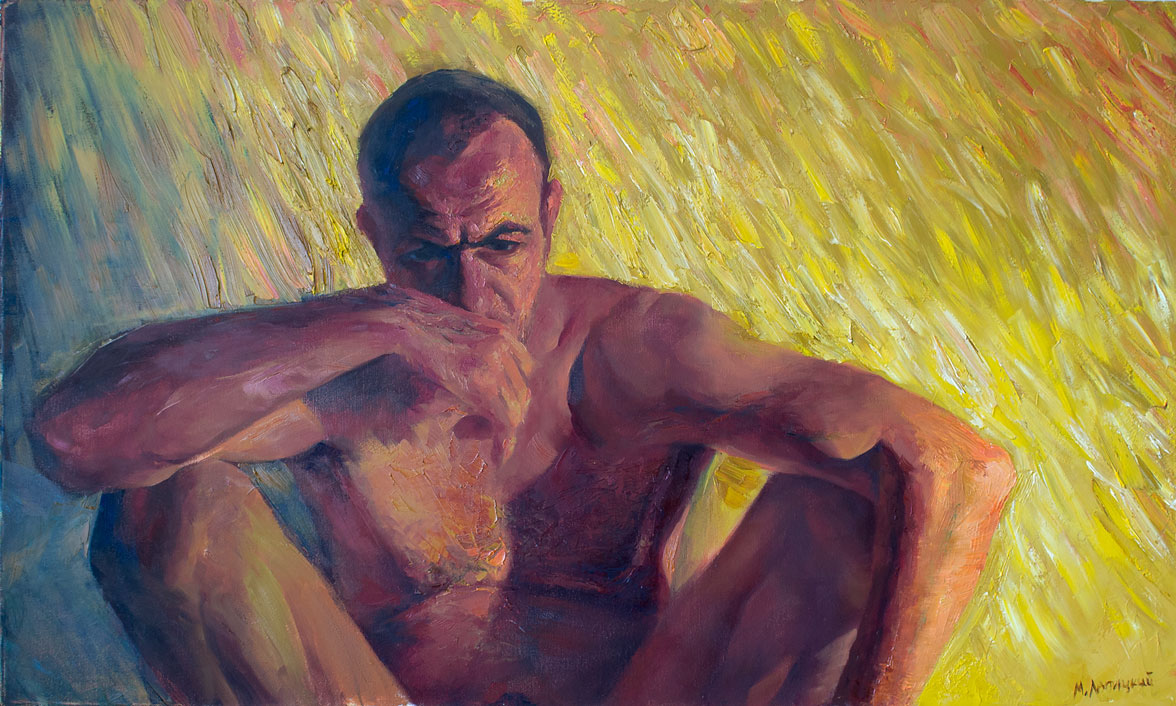 self portrait  portrait man oil on canvas visual arts 