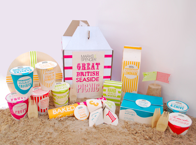 picnic  YCN  M&S  seaside Food  design Playful summer Marks and Spencers gastro rustic marks and Spencers