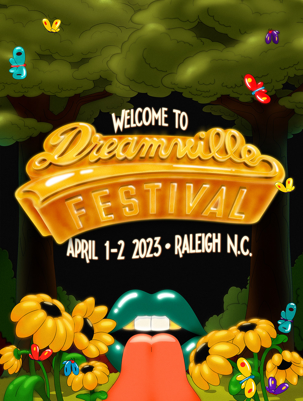 brand identity cartoon dreamville Dreamville Festival festival hip hop j. cole music Music Fest