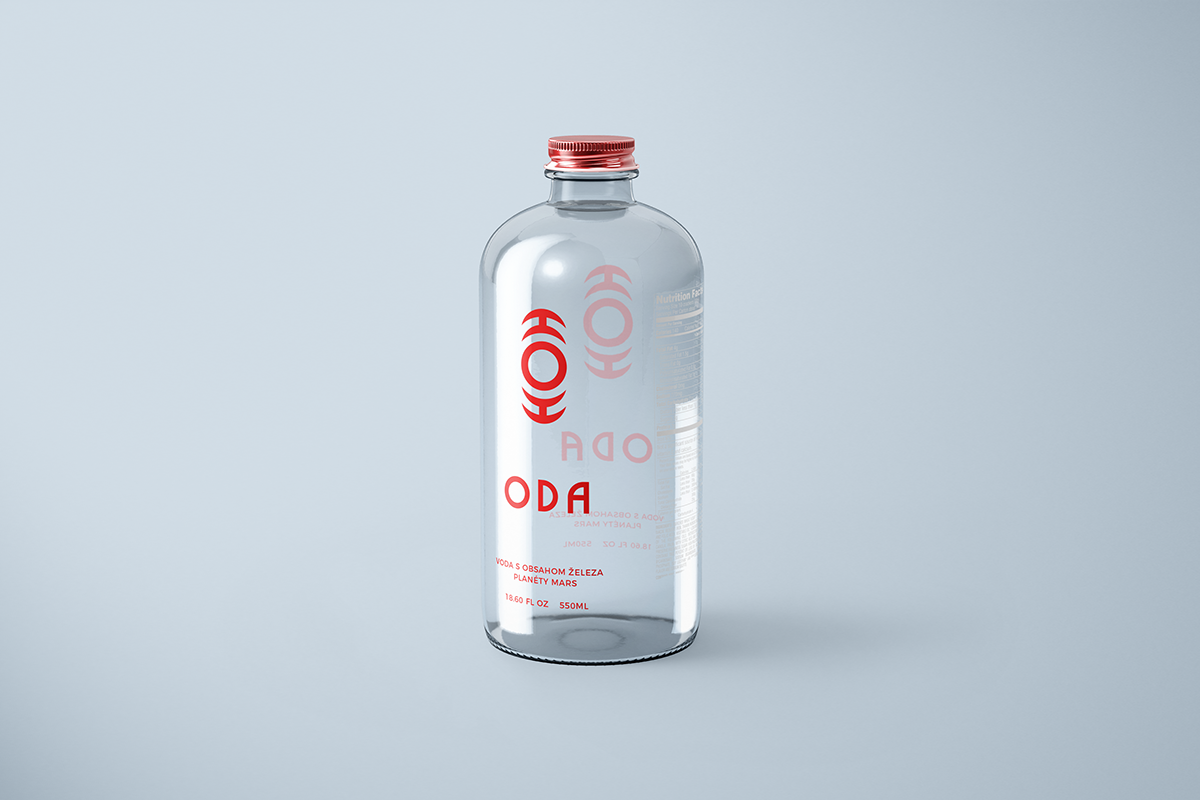 bottle brand identity Logo Design oda water Packaging product design  spring water Startup