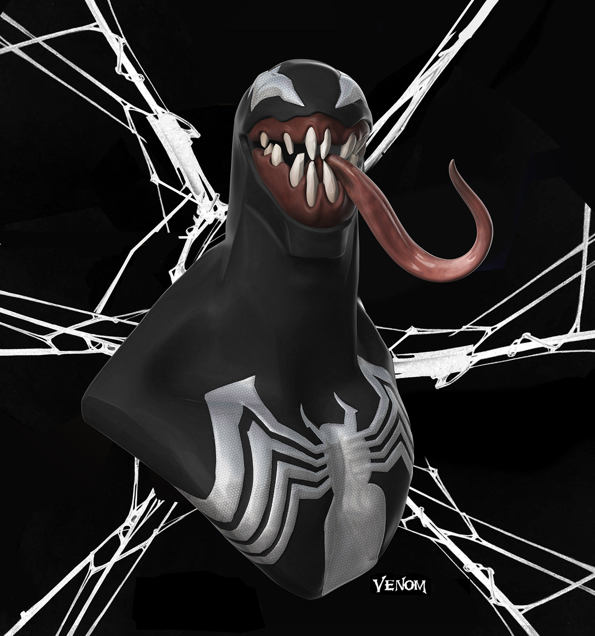Zbrush concept spiderman marvel creature stylized 3D Render comic book