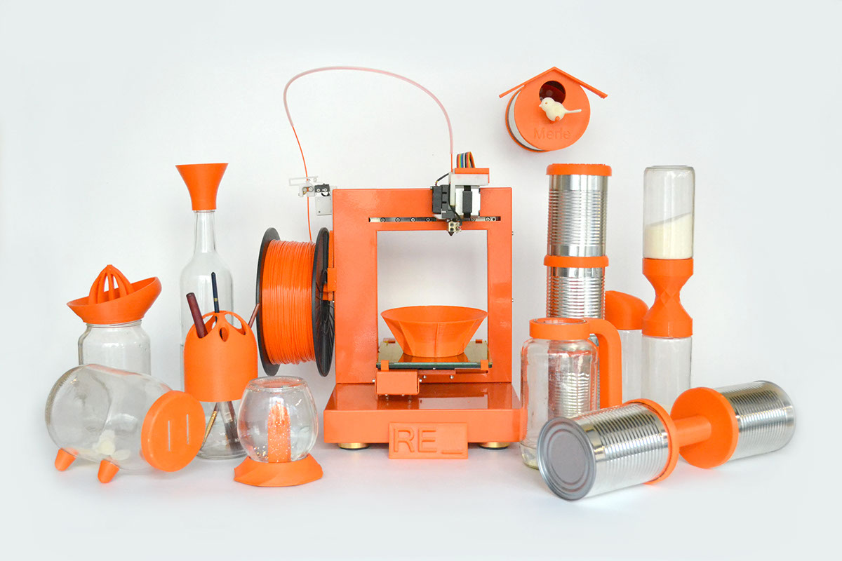 DIY  Samuel Bernier montreal design project RE_  core77 award 3d printing  orange upcycling
