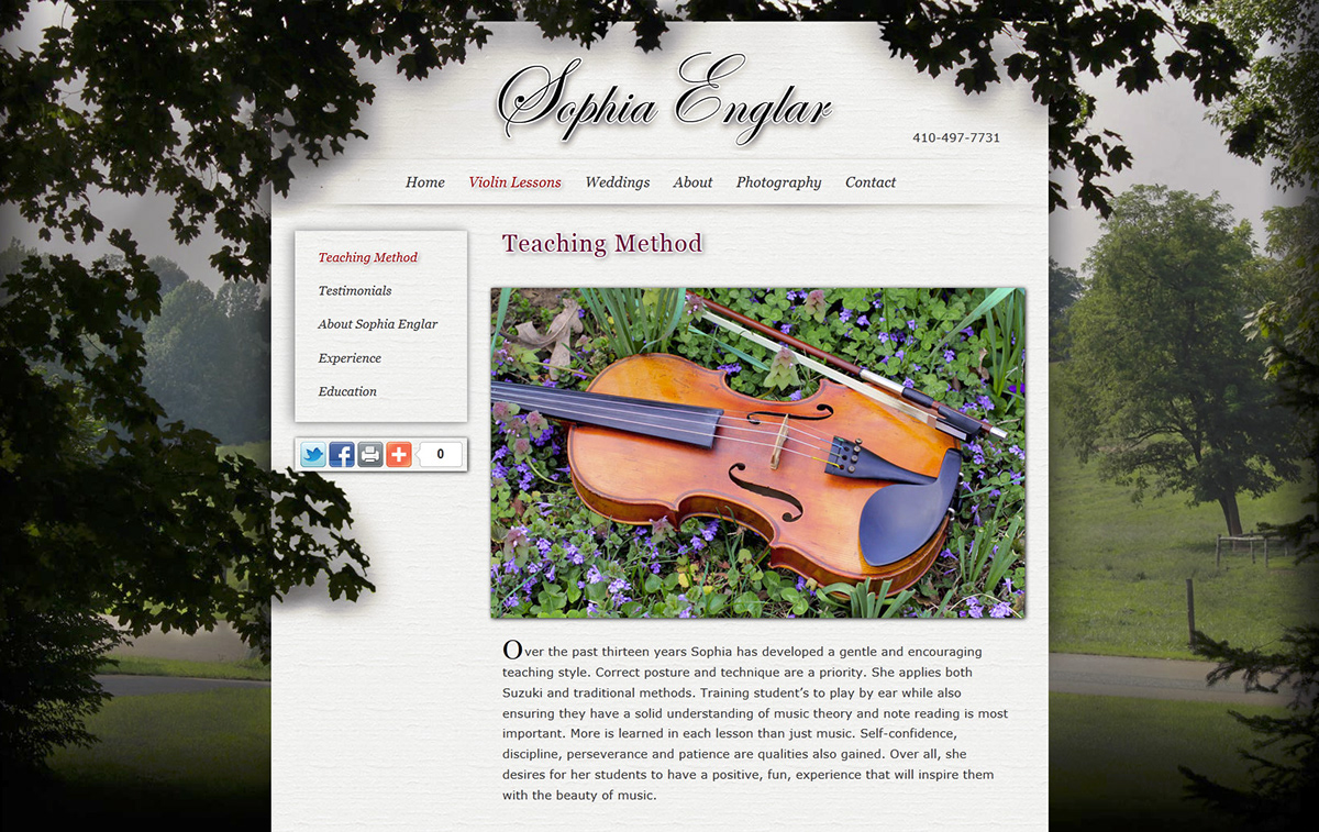 violin lessons sophia englar yolanda mott silverstring duet Weddings trees Nature green