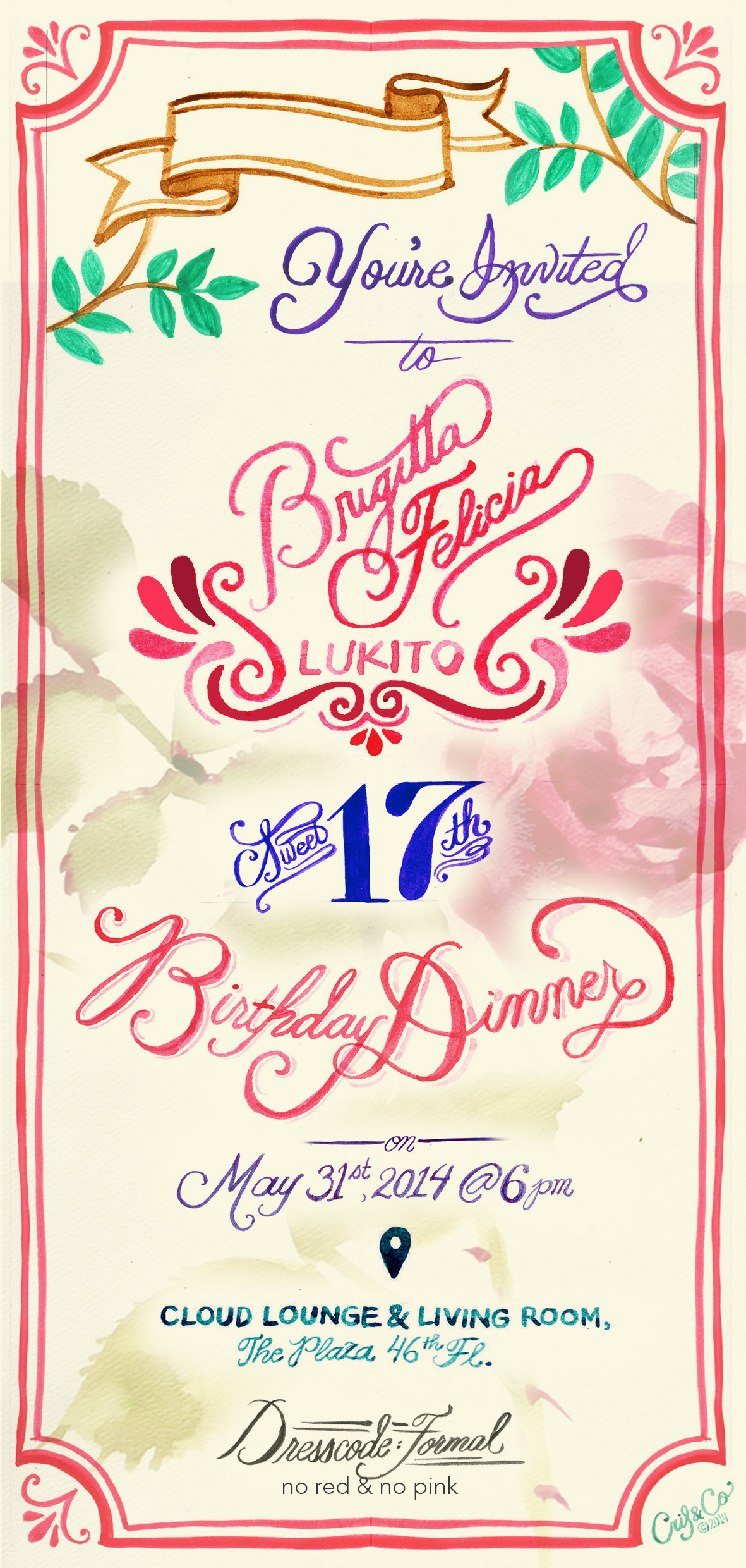 Invitation Birthday wedding Printing design emboss hotprint
