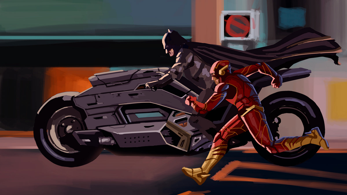 batman comics concept art dc Digital Art  digital illustration Flash ilustracion