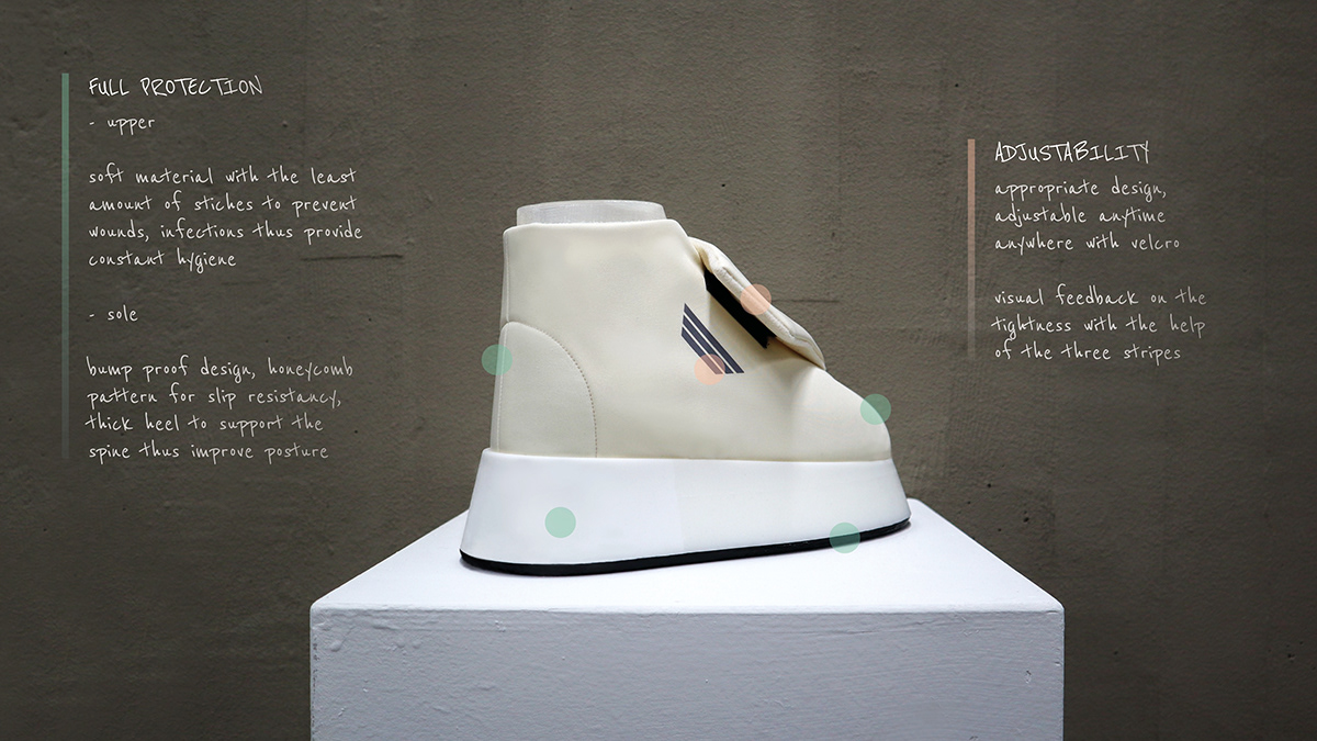 adidas diabetes Ergonomics Health Interaction design  medical prototype research shoe design Style