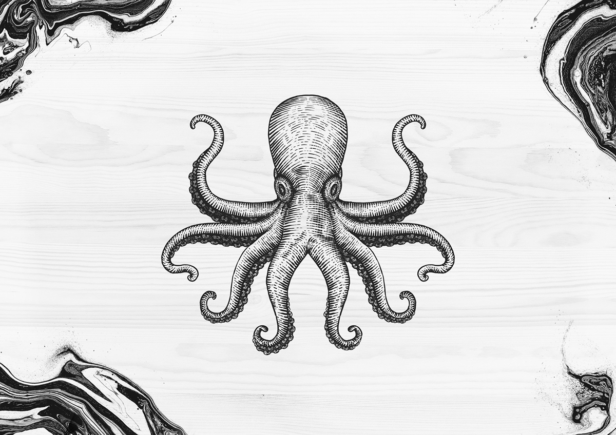 logo octopus mullen lowe group lola sign agency branding ink miguel sousa heymikel classy modern monogram Eye-Catching madrid spain