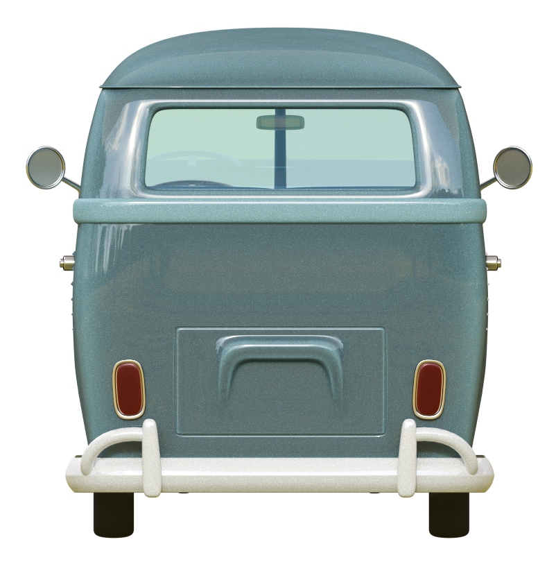 3d - Cartoon styled vintage VW Bus on Behance