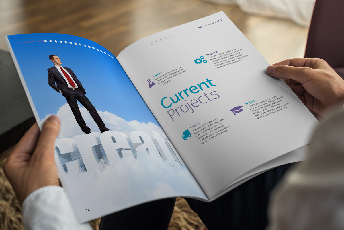 a4 annual report annual review book Booklet brochure business business brochure Charts clean corporate design elegant financial icons