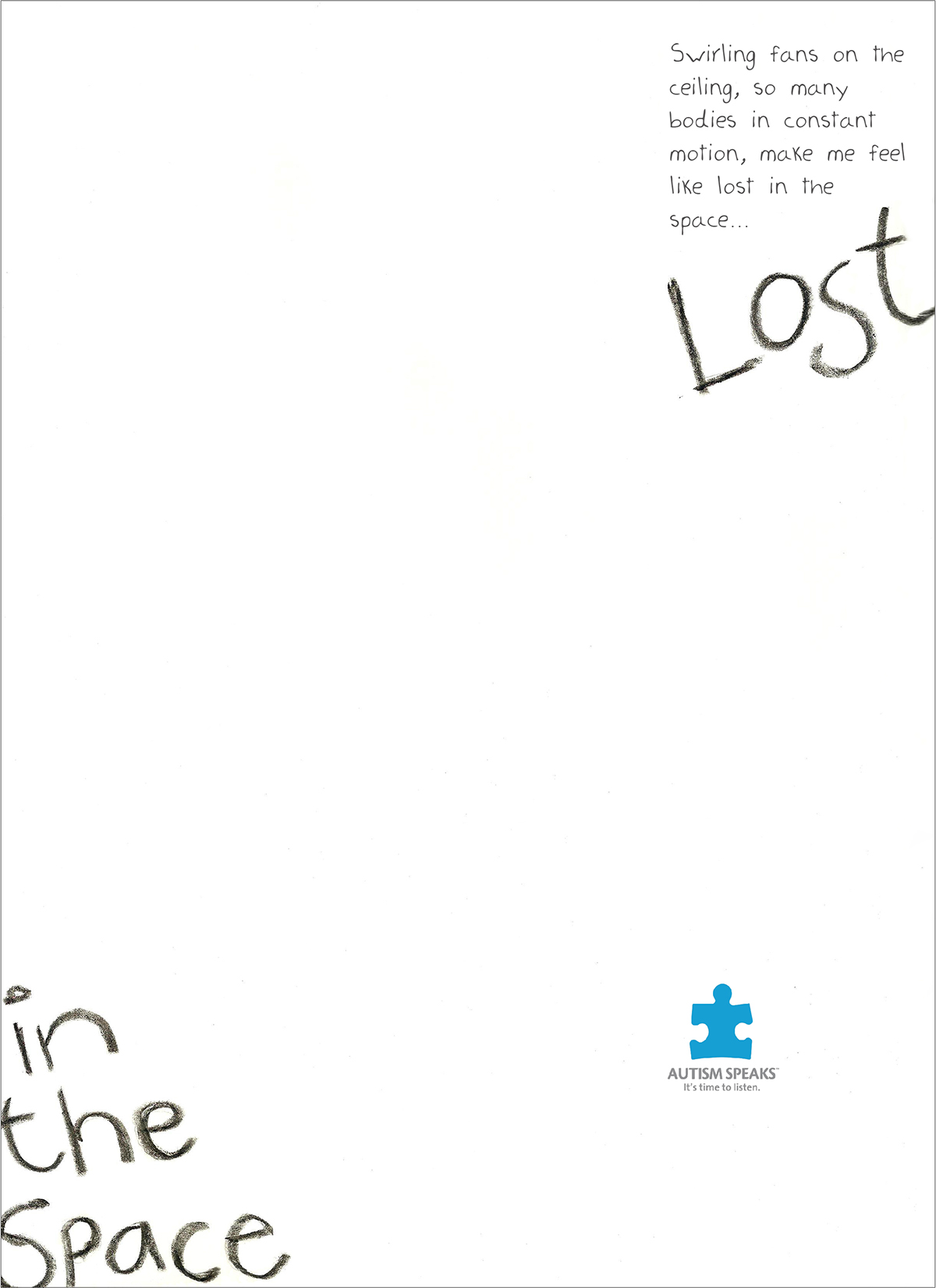 autism Awareness campaign experimental layout experiment Layout minimalistic Autism Speaks