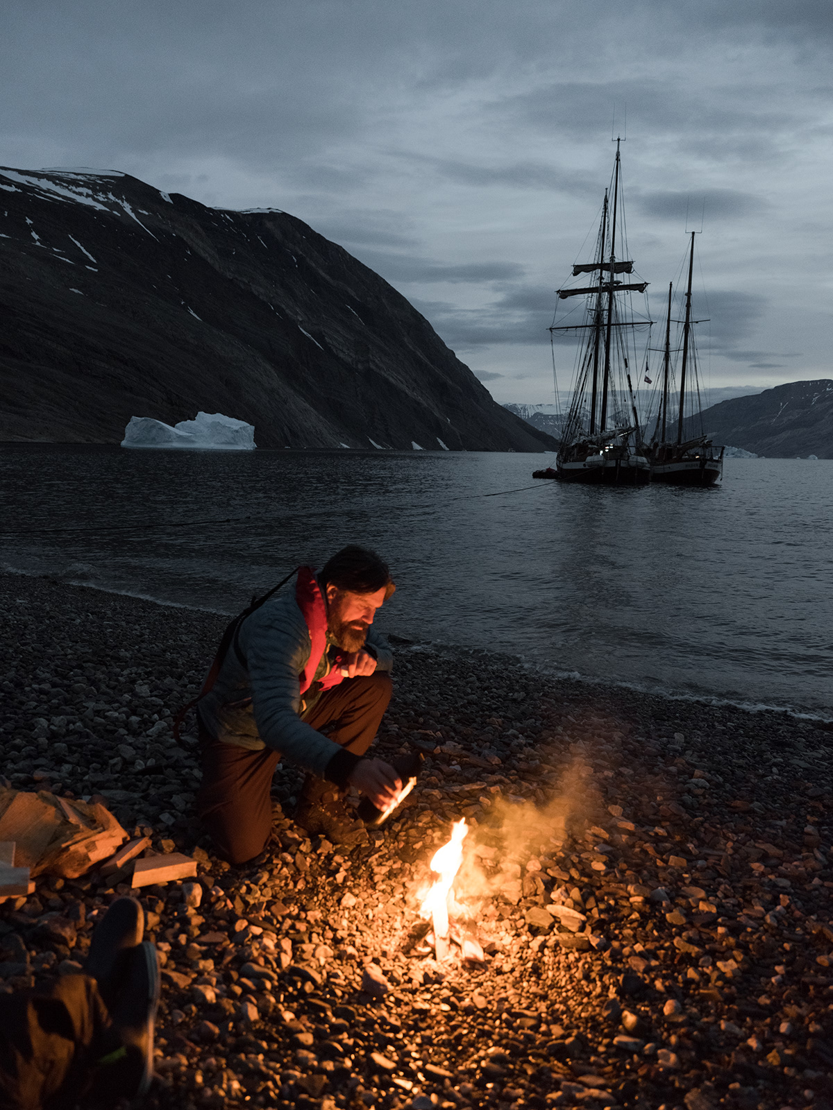 Greenland sailboat sailing vintage yacht expedition northern iceland adventure research