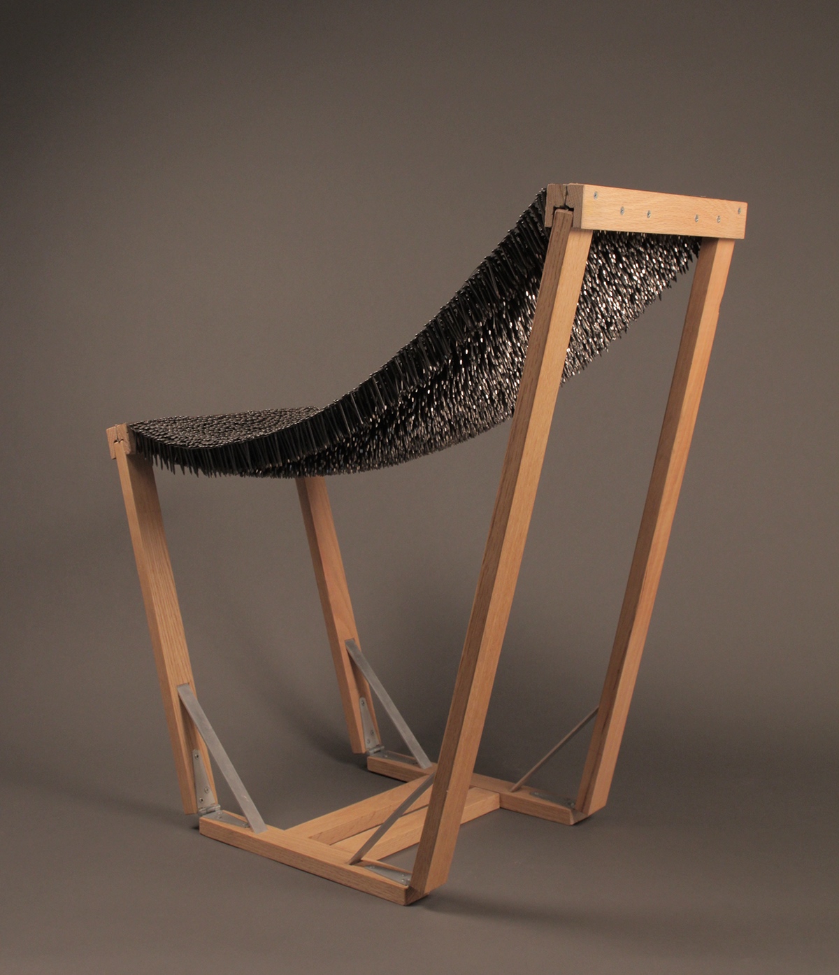 chair nails nailchair consept design Conceptdesign nailconcept chairconcept laungechair stretcher stretcherchair 3Drithmic sculpture nailsculpture
