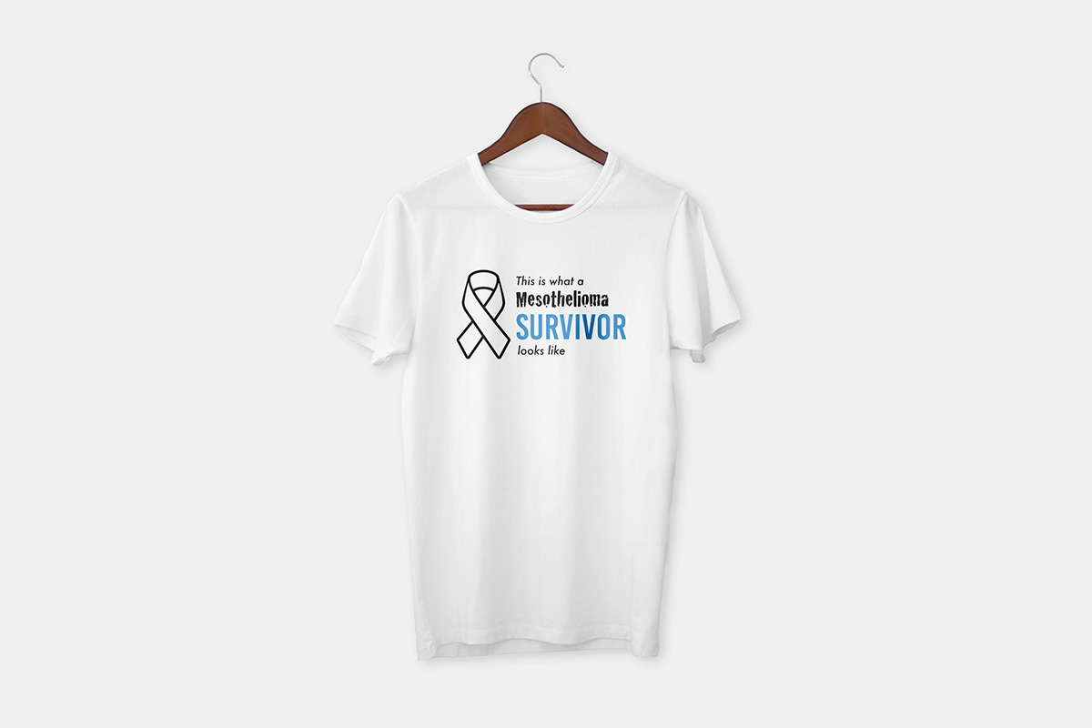 cancer survivor t-shirt graphic design  Print on demand Mesothelioma stronger warrior