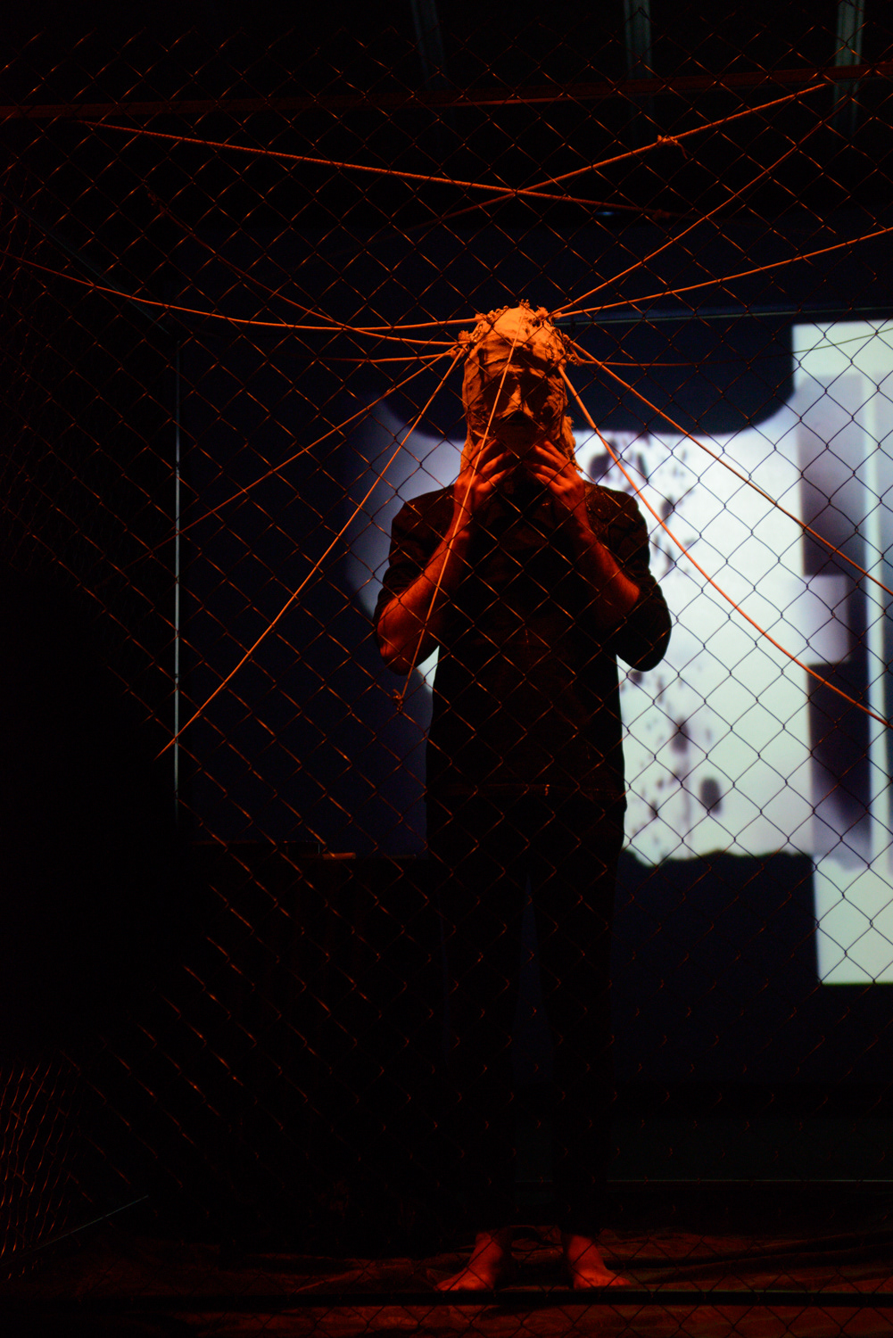 Performance Experimental Art videoart video experimantal sound music theater  mask body movement