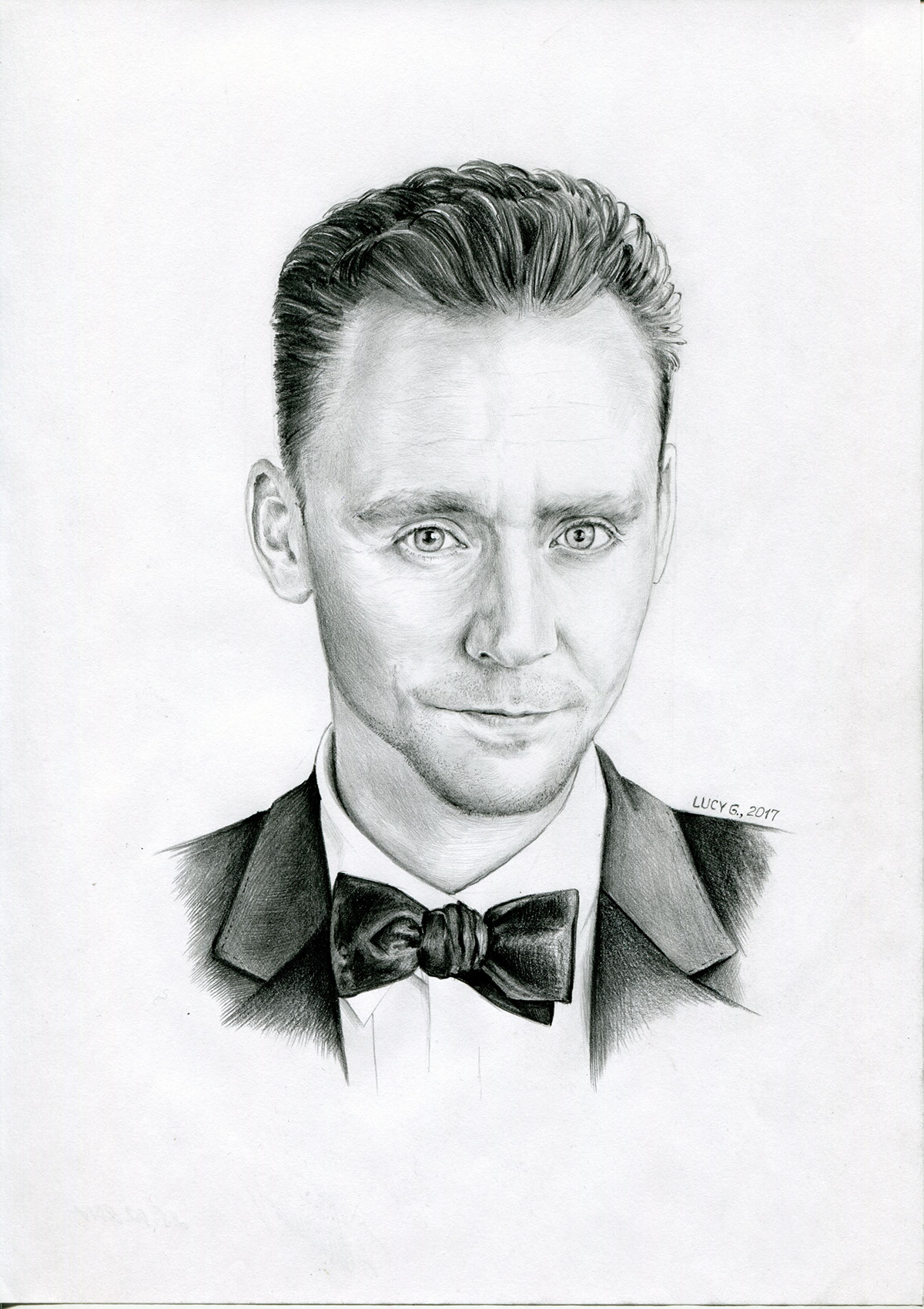 portrait man graphic Drawing  sketch UK TheNightManager Loki tom hiddleston hiddleston