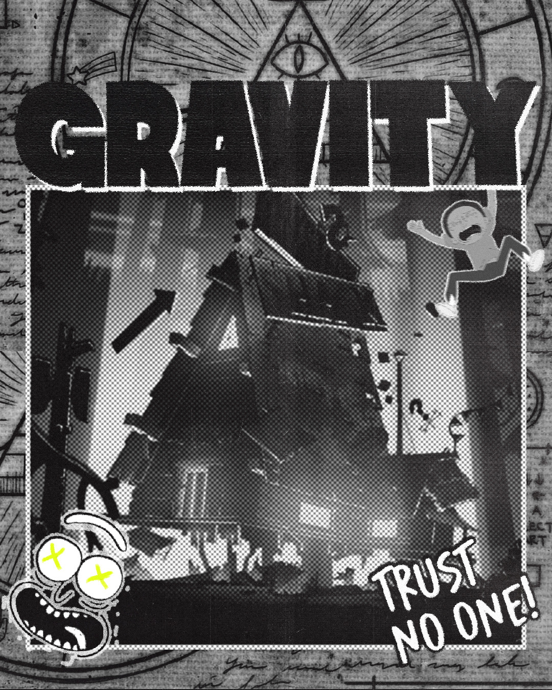 poster Poster Design rick and morty cartoon artwrok art gravity falls disney