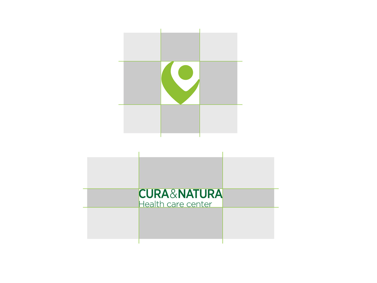 brand logo identity corporate mark Health care Wellness Nature green design Corporate Identity logos gotham logomark