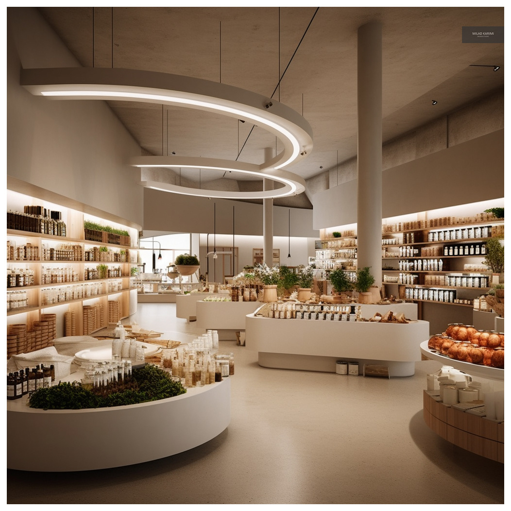 indoor interior design  visualization market Supermarket shop store Interior interiordesign modern