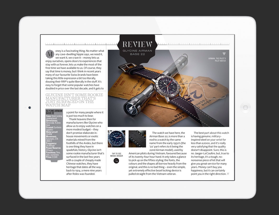 iPad  editorial  design  Magazine   watch 