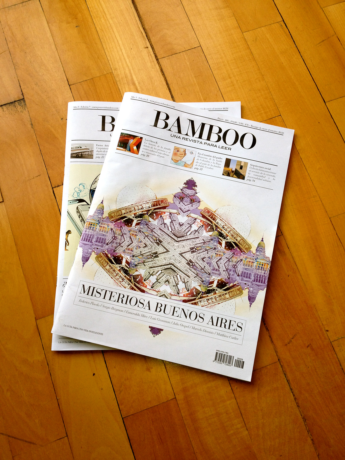 bamboo proyectobamboo magazine revista cover dossier insert drawings draws buenosaires BsAs BA Kavanagh congreso Planetario