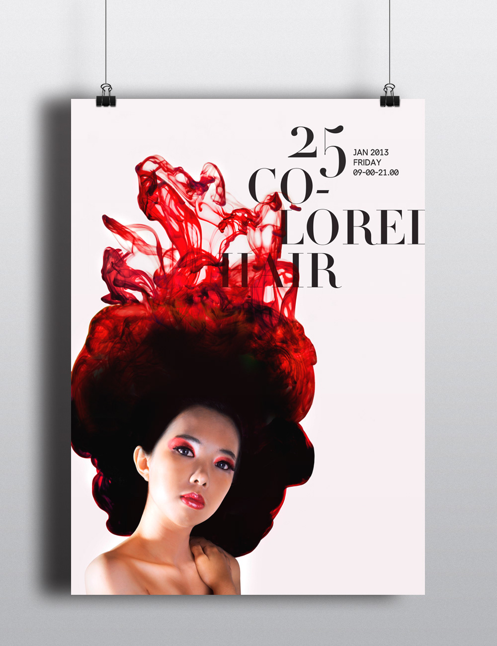 hair beauty Event girl Promotion ANNUAL logo poster Web ticket paper
