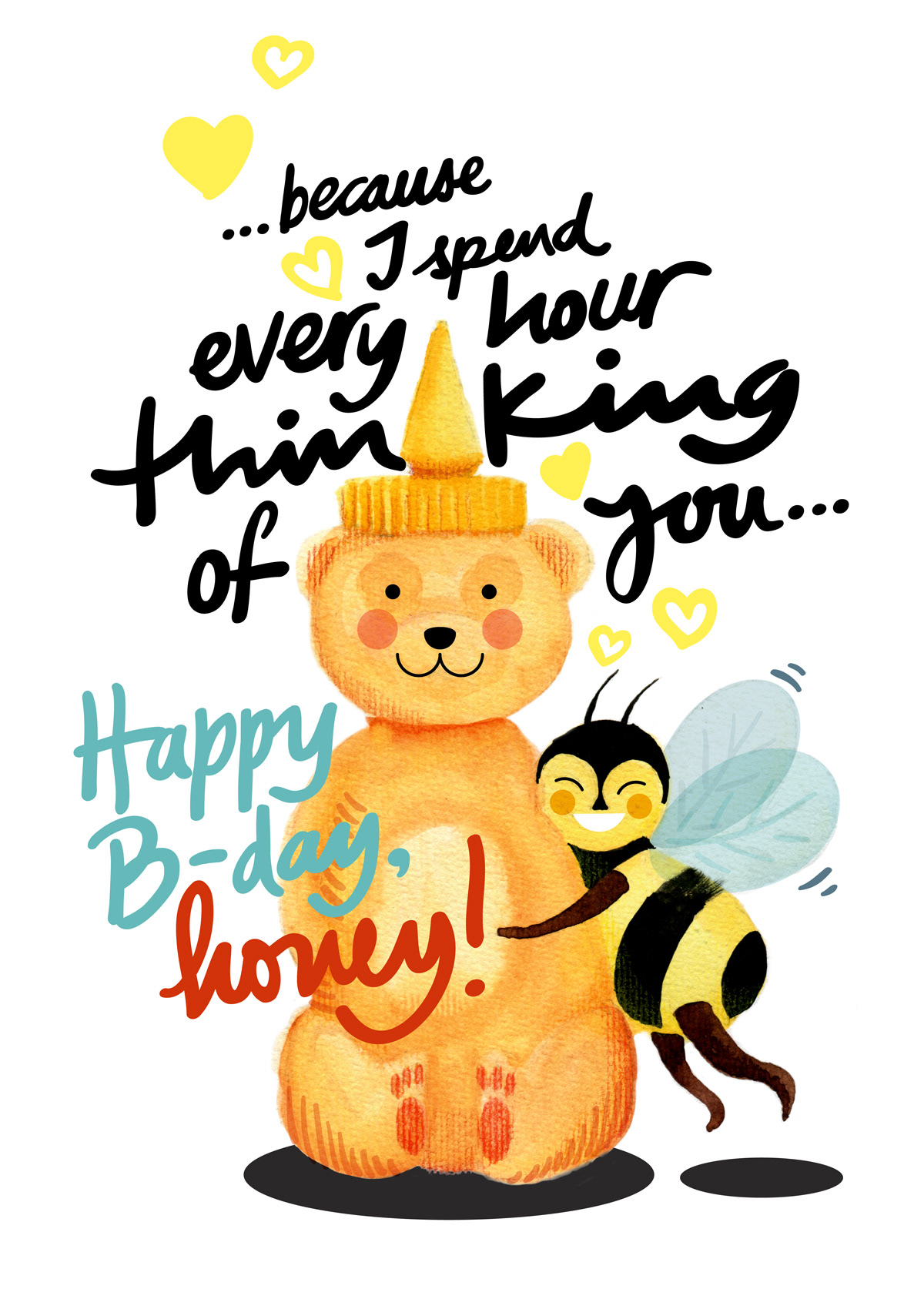 greeting card Valentine's Day bee Threadless Abeja Birthday
