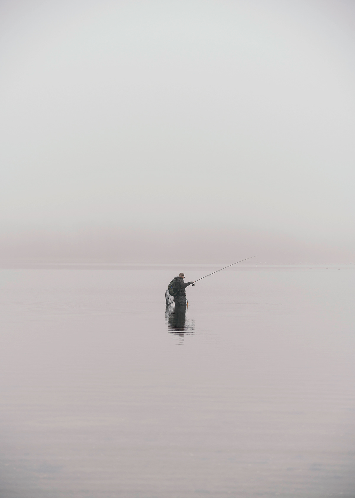 fishing fog Landscape minimal mist Nature nordic Outdoor Photography  Scandinavian